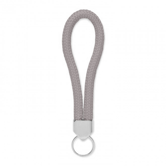 PORTE CLE CORDE PERSONNALISABLE 'KALOU' - gris clair