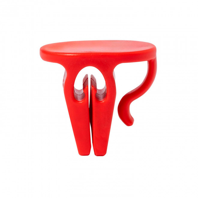 PINCE PORTE-GOBELET PERSONNALISABLE 'TEMI' - rouge