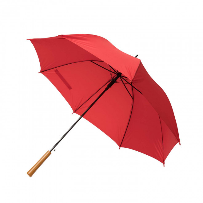 PARAPLUIE PERSONNALISABLE MANCHE DROIT AUTO 'ABERDEEN' - rouge