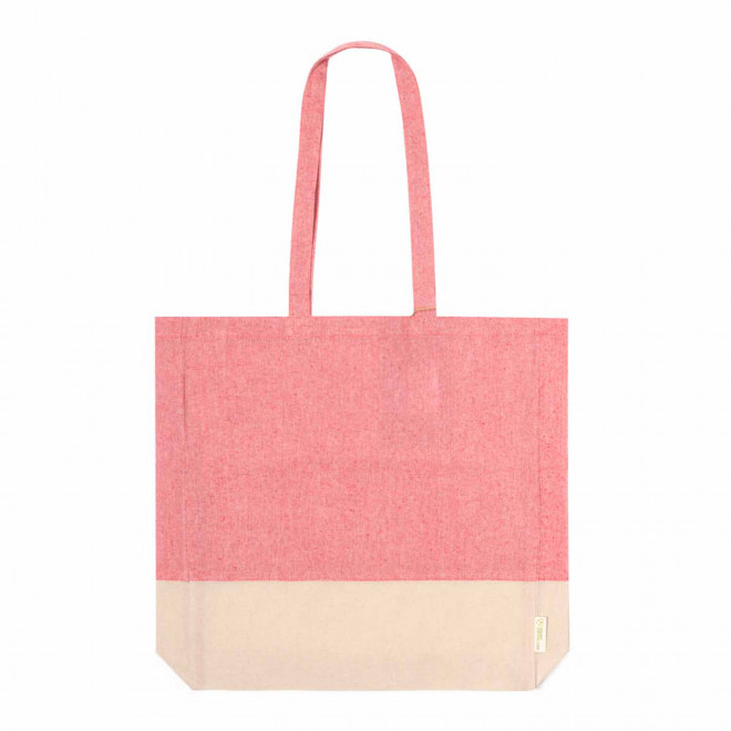 SAC SHOPPING SOUFFLET RECYCLE PERSONNALISABLE 'FORCOLA' - rouge