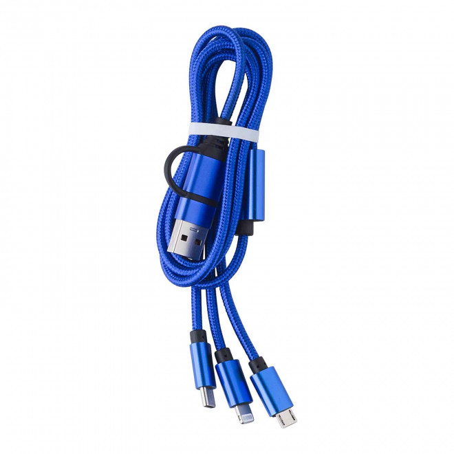 CABLE DE CHARGE PERSONNALISABLE 'FIBOU SMART' - bleu