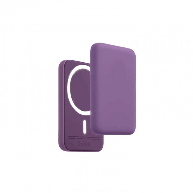 POWERBANK MAGSAFE PERSONNALISABLE 5000 MAH 10W 'ARCONA' - violet
