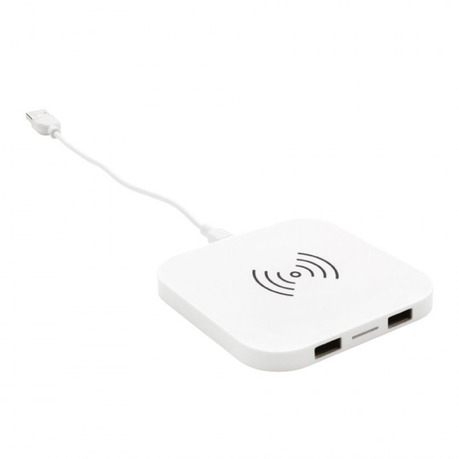 CHARGEUR À INDUCTION 5W PERSONNALISÉ 'PRIZE' - blanc