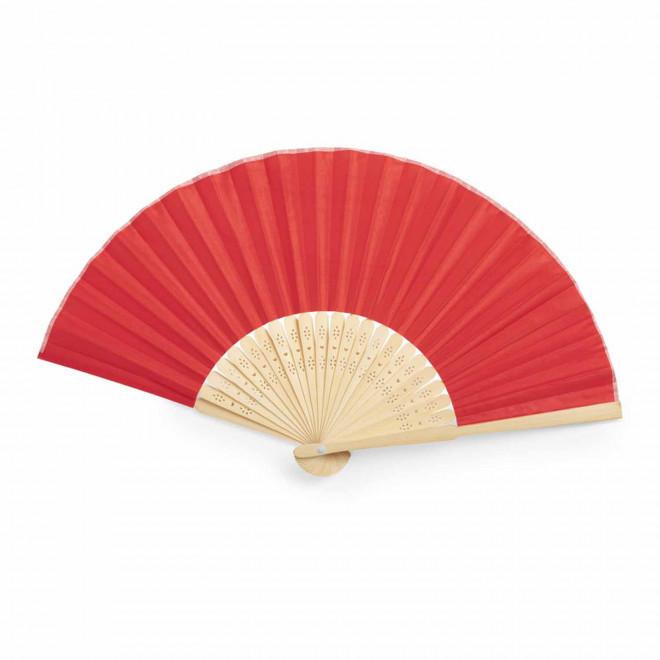 EVENTAIL PERSONNALISABLE EN BAMBOU 'FANNY BAMBOU' - rouge