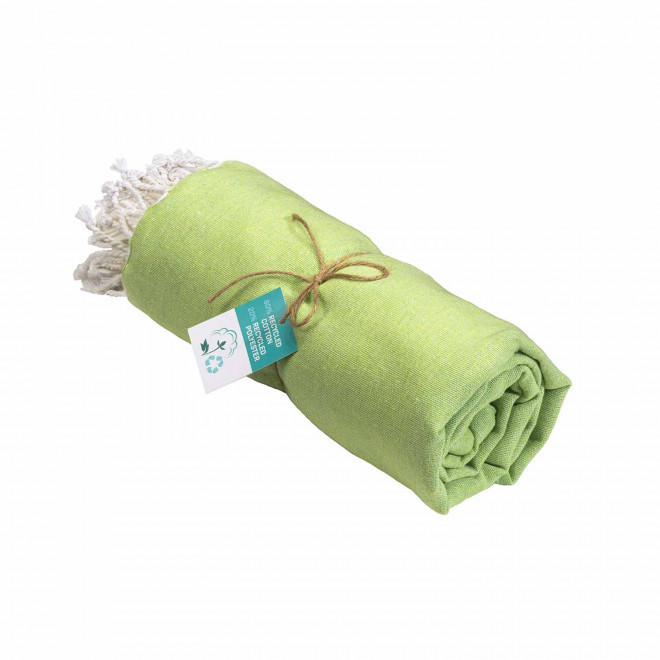 PAREO/FOUTA PERSONNALISABLE 'HORTENSE 180 RECYCLE UNI' - vert pomme
