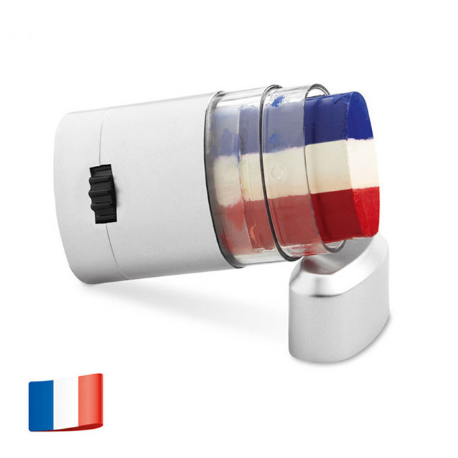STICK DE MAQUILLAGE DRAPEAU PERSONNALISABLE 'TRIOCOLOR' - bleu/blanc/rouge