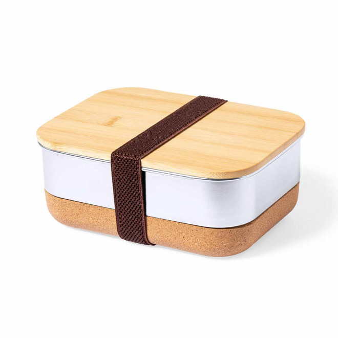 LUNCHBOX 1L PERSONNALISABLE 'KOSILO' - blanc/liège