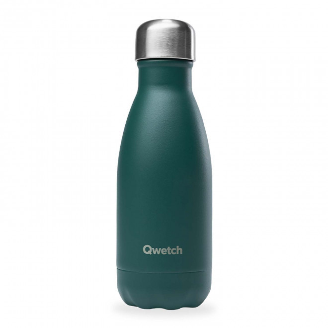 BOUTEILLE ISOTHERME PERSONNALISABLE INOX '260 ML QWETCH®' - vert emeraude