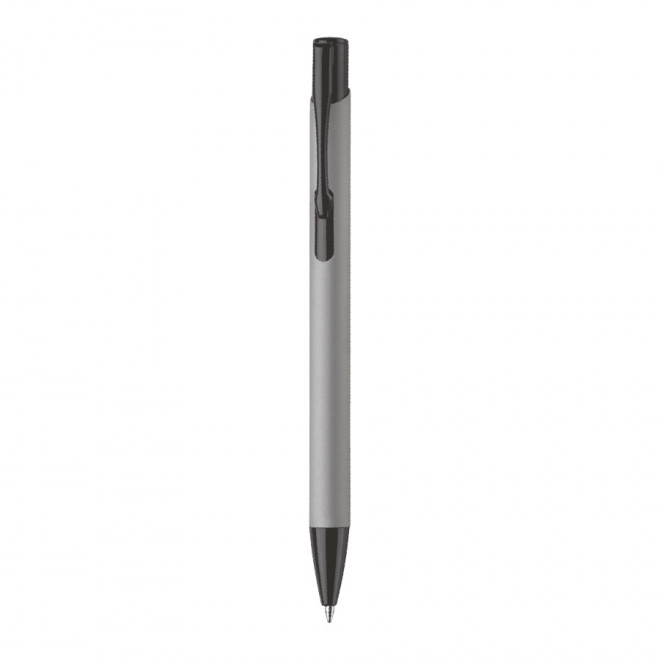 STYLO PUBLICITAIRE EN ALUMINIUM 'SOFTLY BLACK' - gris