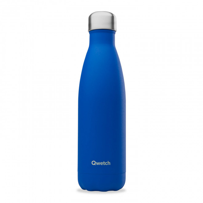 BOUTEILLE ISOTHERME PERSONNALISABLE INOX '500 ML QWETCH®' - bleu majorelle