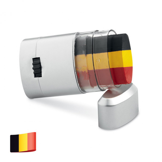 STICK DE MAQUILLAGE DRAPEAU PERSONNALISABLE 'TRIOCOLOR' - noir/jaune/rouge