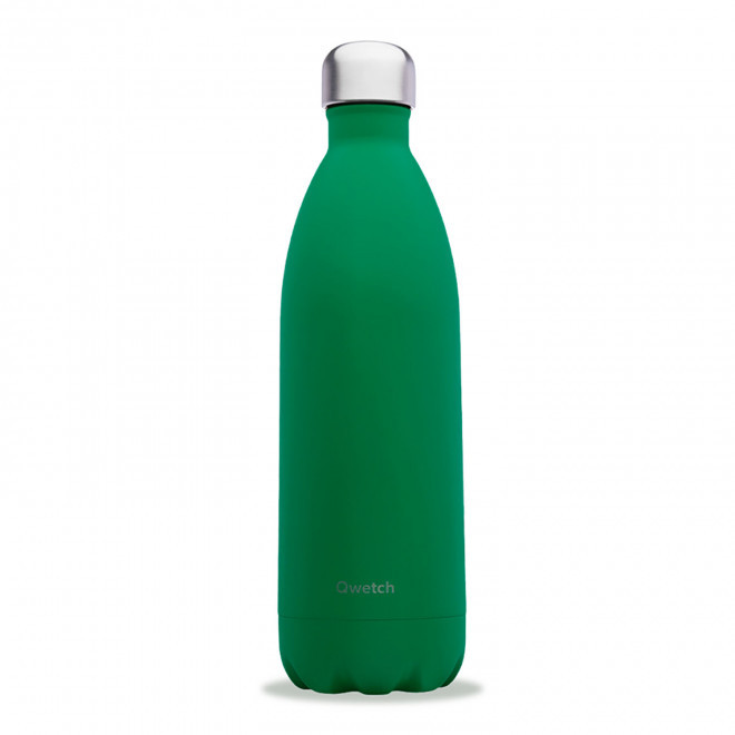 BOUTEILLE ISOTHERME PERSONNALISABLE INOX 1 L QWETCH® - vert