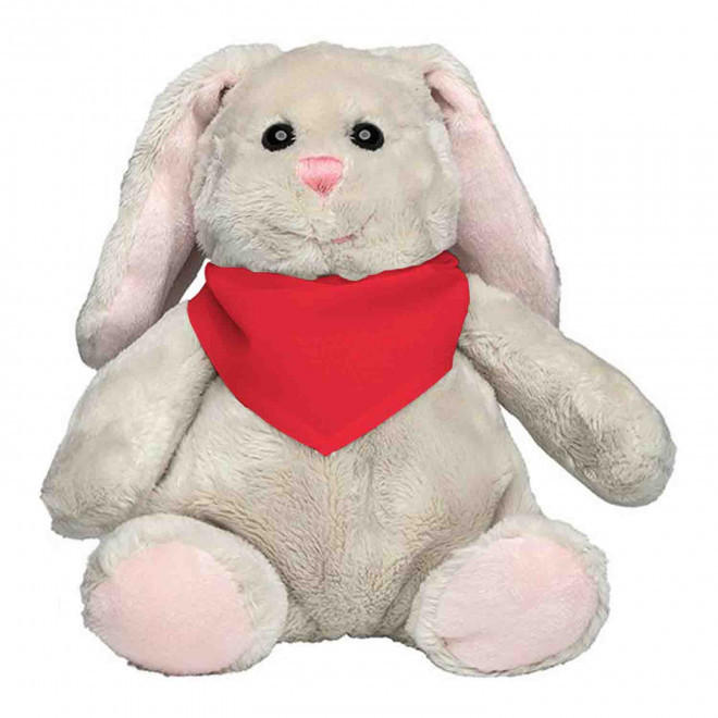 PELUCHE LAPIN PERSONNALISABLE 'KANOU BANDANA' - rouge