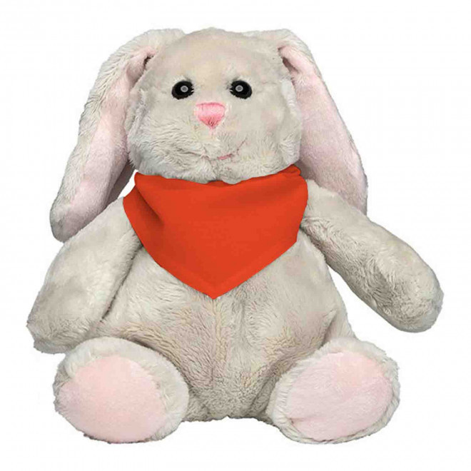 PELUCHE LAPIN PERSONNALISABLE 'KANOU BANDANA' - orange