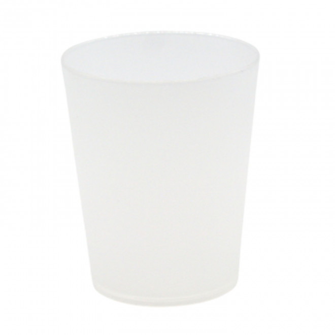 GOBELET RÉUTILISABLE PERSONNALISABLE QUADRI 15 CL 'CUP' - transparent givré