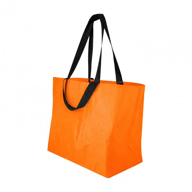 SAC SHOPPING DOUBLE ANSE LAMINE PERSONNALISABLE 'PESCARO' - orange