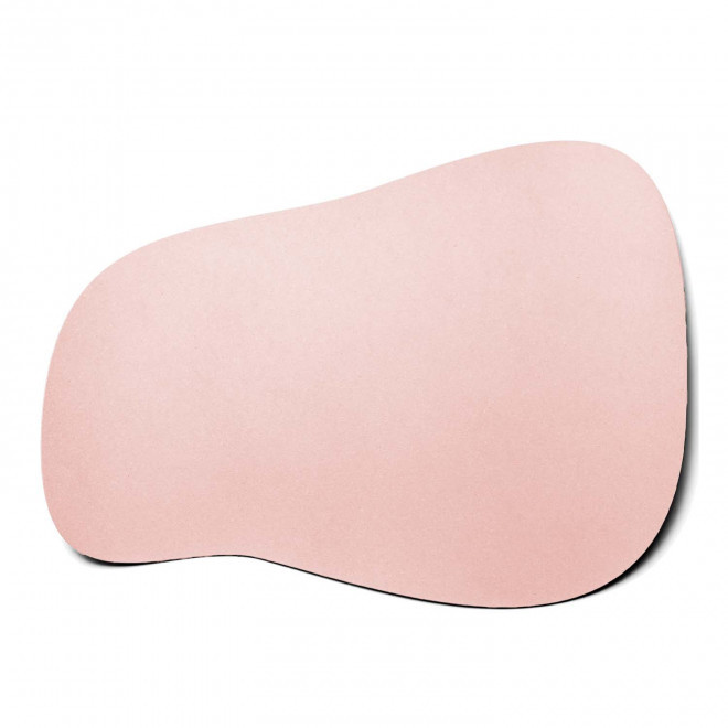 SET DE TABLE PERSONNALISABLE MIF EN CUIR RECYCLE 'MARGAUX' - rose