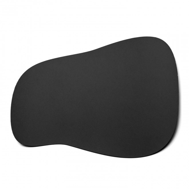 SET DE TABLE PERSONNALISABLE MIF EN CUIR RECYCLE 'MARGAUX' - noir charbon