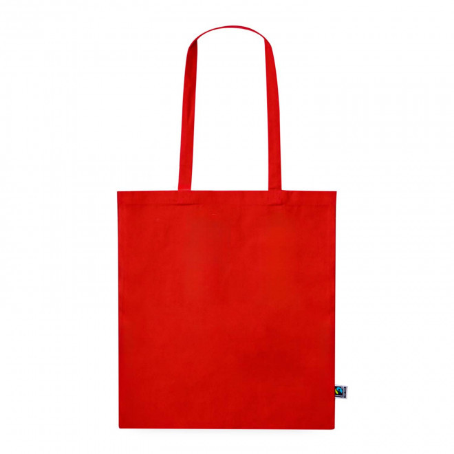 SAC COTON COULEUR PERSONNALISABLE 'ANTONIO FAIRTRADE' - rouge clair