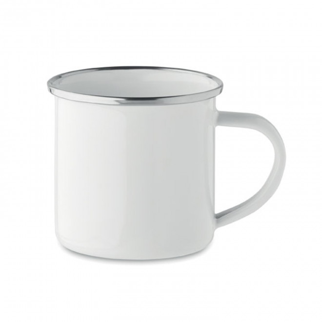MUG EN METAL 200ML PERSONNALISABLE 'RANIA' - blanc
