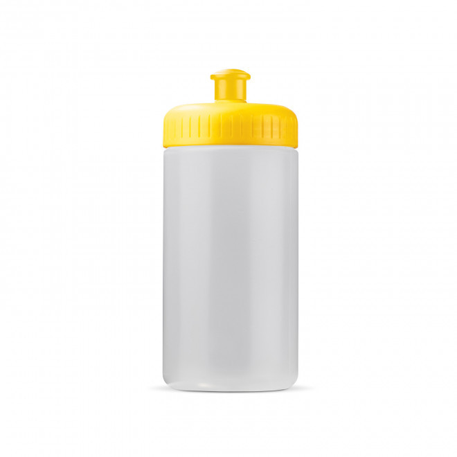 GOURDE PERSONNALISABLE 500ML CORPS TRANSLUCIDE BIO 'TRAIL' - jaune