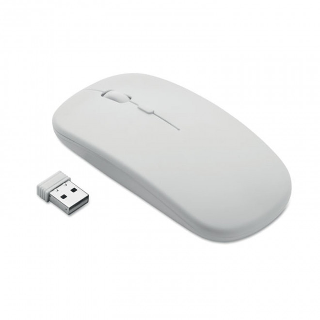 SOURIS PERSONNALISABLE SANS FIL RECHARGEABLE 'CLICPY' - blanc