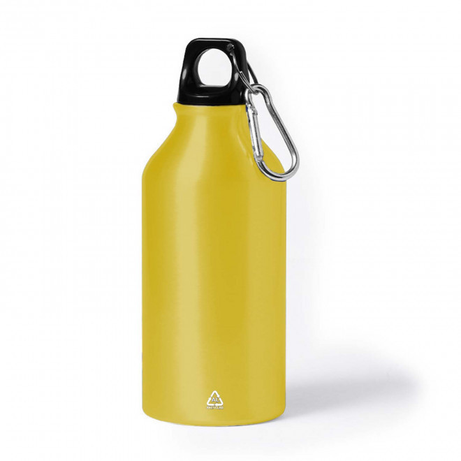 GOURDE ALUMINIUM PUBLICITAIRE 400 ML 'EVEREST RECYCLE' - jaune