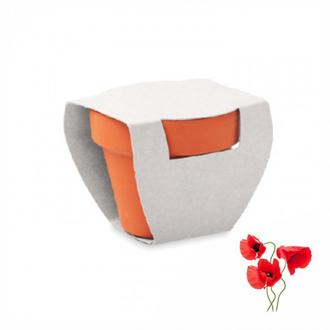 KIT DE PLANTATION PUBLICITAIRE 'POPPY QUADRI' - coquelicot