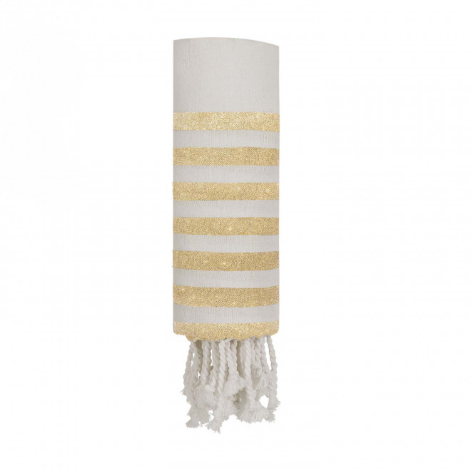 PAREO/FOUTA 180G PERSONNALISABLE 'SOLINE PAILLETTES' - doré