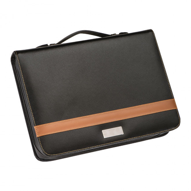 PORTE-DOCUMENTS A4 PUBLICITAIRE 'OKLAHOMA' - noir/marron