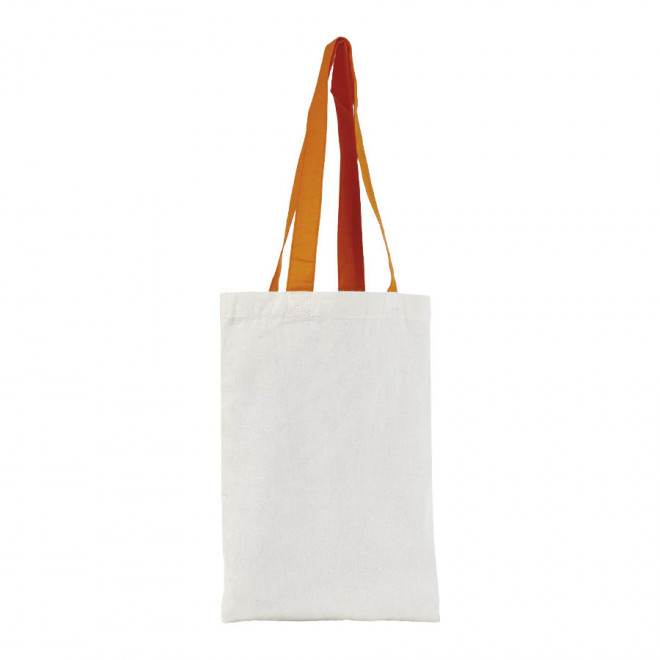 TOTE BAG PUBLICITAIRE COTON ANSES LONGUES 'MINI AURIANA' 130 GR/M² - orange