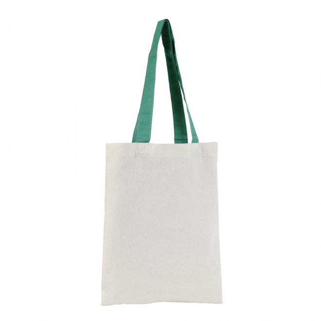 TOTE BAG PUBLICITAIRE COTON ANSES LONGUES 'MINI AURIANA' 130 GR/M² - vert foncé