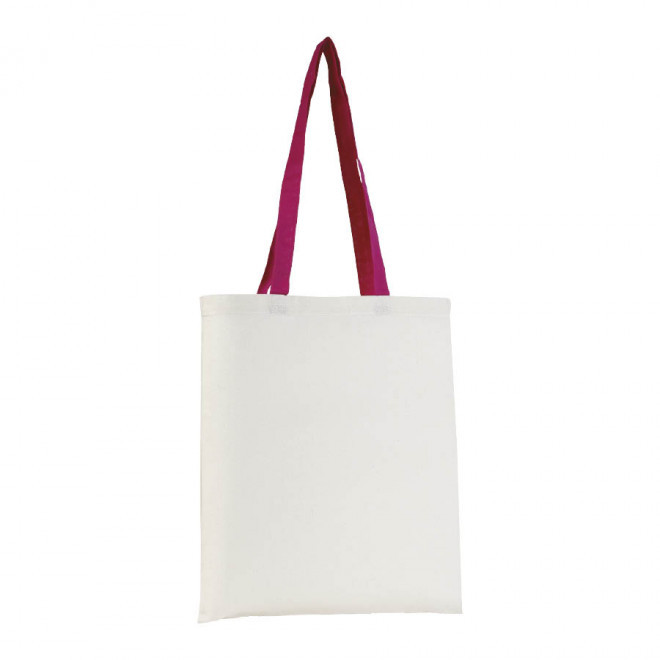 TOTE BAG PUBLICITAIRE COTON ANSES LONGUES 'AURIANA' - rose