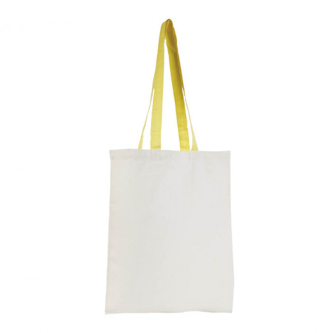 TOTE BAG PUBLICITAIRE COTON ANSES LONGUES 'AURIANA' - jaune
