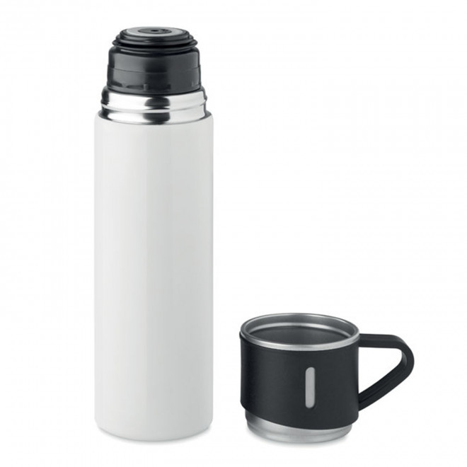 BOUTEILLE ISOTHERME PERSONNALISABLE 420 ML 'COFETIME' - blanc