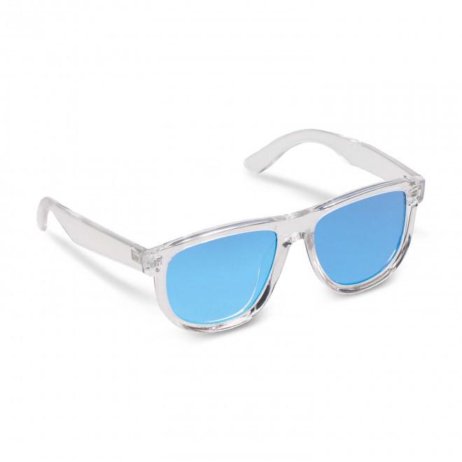 LUNETTES DE SOLEIL PERSONNALISABLES TRANSPARENTES 'BRADLEY' - bleu transparent