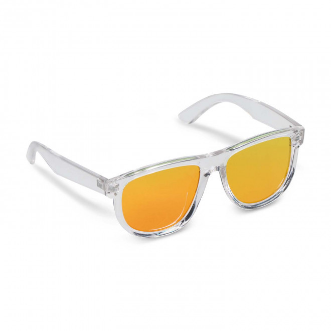 LUNETTES DE SOLEIL PERSONNALISABLES TRANSPARENTES 'BRADLEY' - rouge transparent