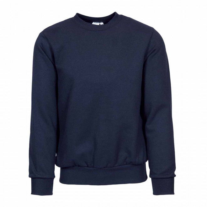 SWEAT-SHIRT PERSONNALISABLE COL ROND MIXTE 'RIMINI' - bleu foncé