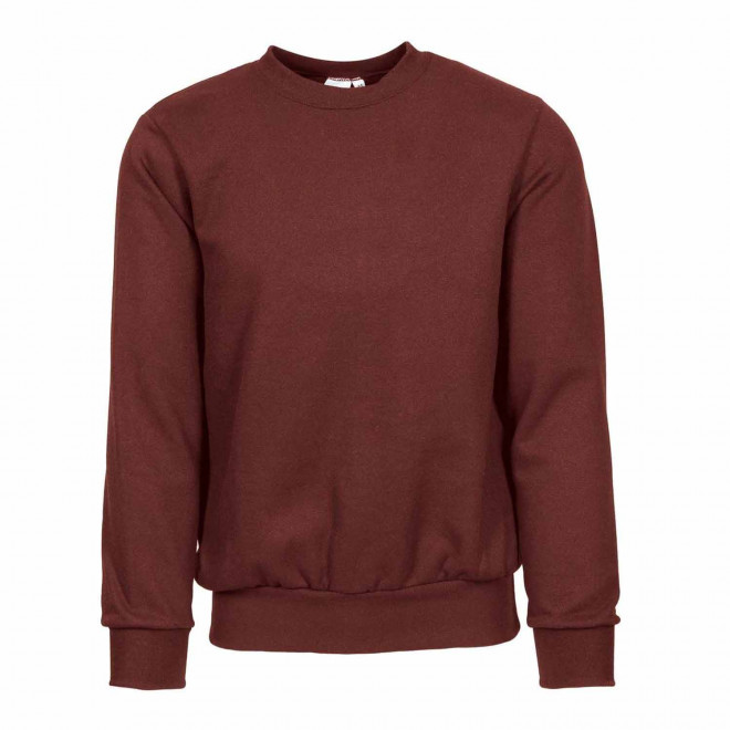 SWEAT-SHIRT PERSONNALISABLE COL ROND MIXTE 'RIMINI' - bordeaux