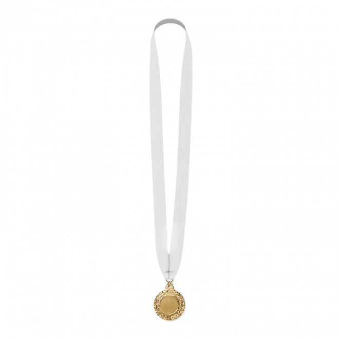 MEDAILLE PERSONNALISABLE EN FER BOMBEE 50 MM 'WIN RPET' - laiton vieilli