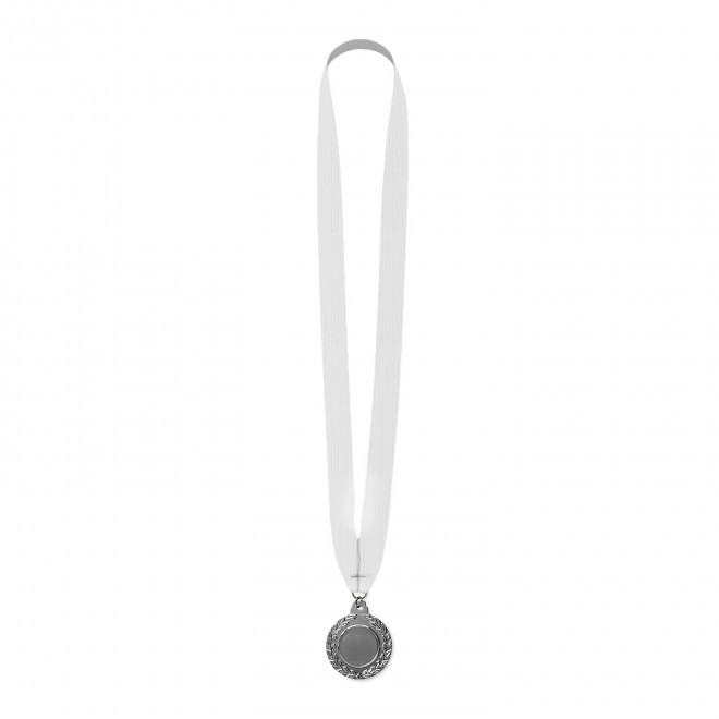 MEDAILLE PERSONNALISABLE EN FER BOMBEE 50 MM 'WIN RPET' - nickel vieilli