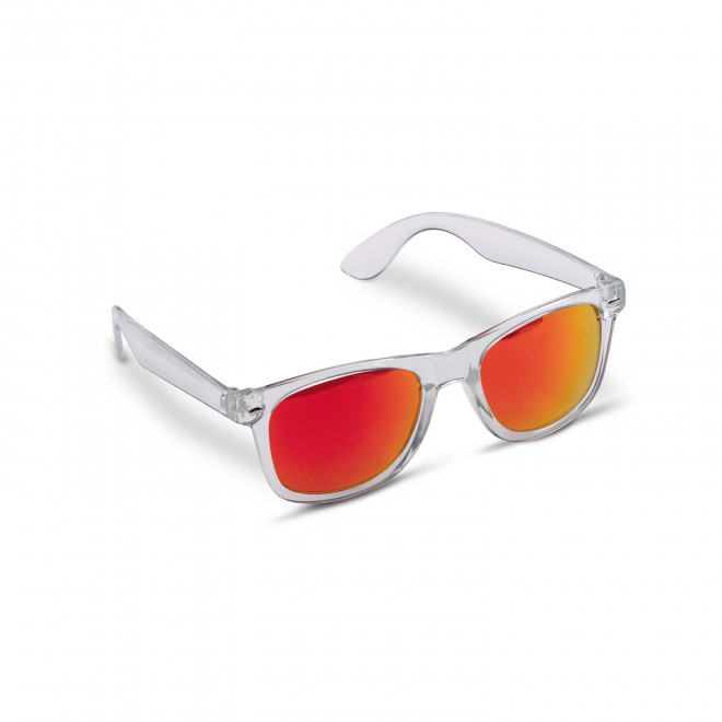 LUNETTES DE SOLEIL TRANSPARENTES PERSONNALISABLE 'COOLPER' - rouge transparent