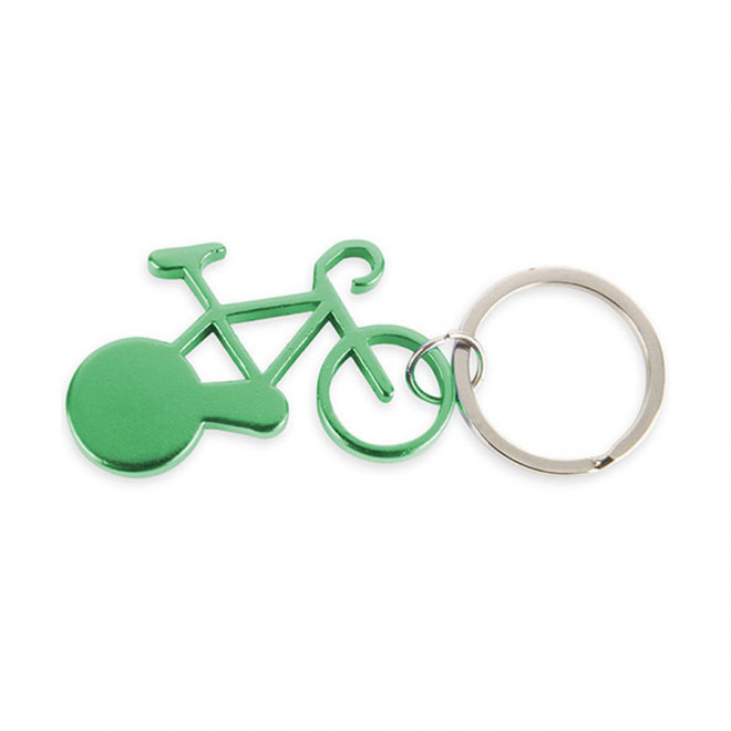 PORTE-CLÉS PUBLICITAIRE EN FORME DE VÉLO 'CYCLO' - vert