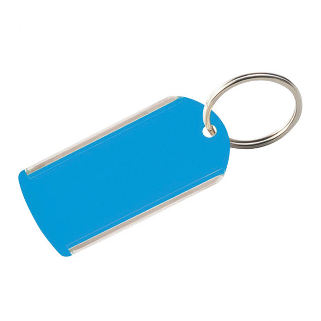 PORTE-CLÉS PORTE-ÉTIQUETTE PUBLICITAIRE 'PITTA' - bleu