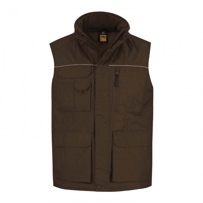BODYWARMER TRAVAIL PERSONNALISABLE 'EXPERT PRO' - marron