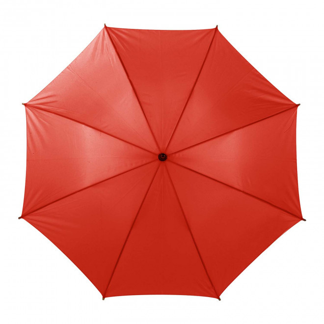 RAPIDE 4J - PARAPLUIE PUBLICITAIRE AUTOMATIQUE CANNE BOIS 'DUNDEE' - rouge
