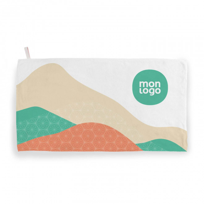 SERVIETTE PERSONNALISABLE 100x180 CM 'POLLY ELASTIQUE' - blanc