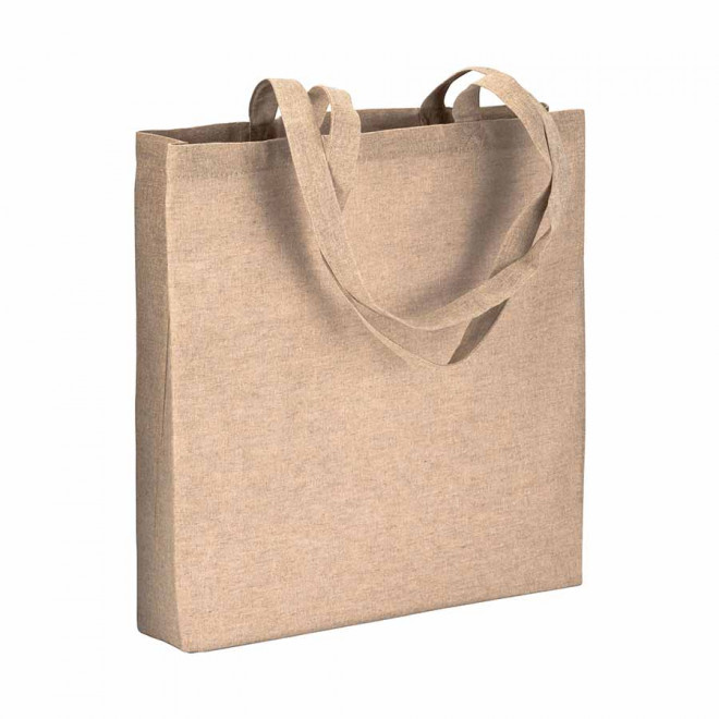TOTE BAG PUBLICITAIRE À SOUFFLET EN COTON RECYCLÉ 150GR/M² 'BOQUITA' - mastic