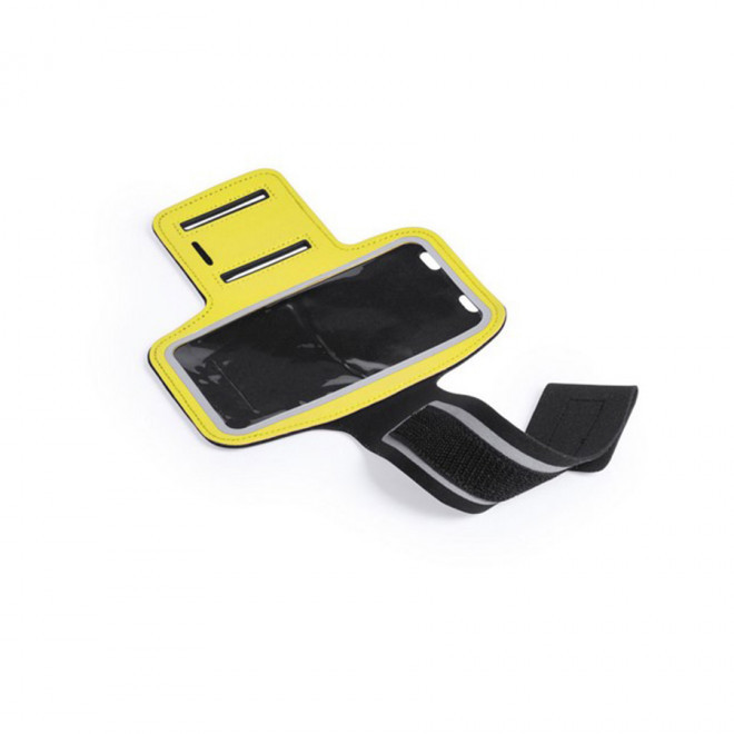 BRASSARD SPORT PUBLICITAIRE XXL POUR TÉLÉPHONE 'ATHLETIC' - jaune