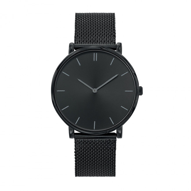MONTRE MIXTE PERSONNALISABLE 'SOFYA MAILLE' - noir/noir